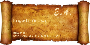 Enyedi Arika névjegykártya